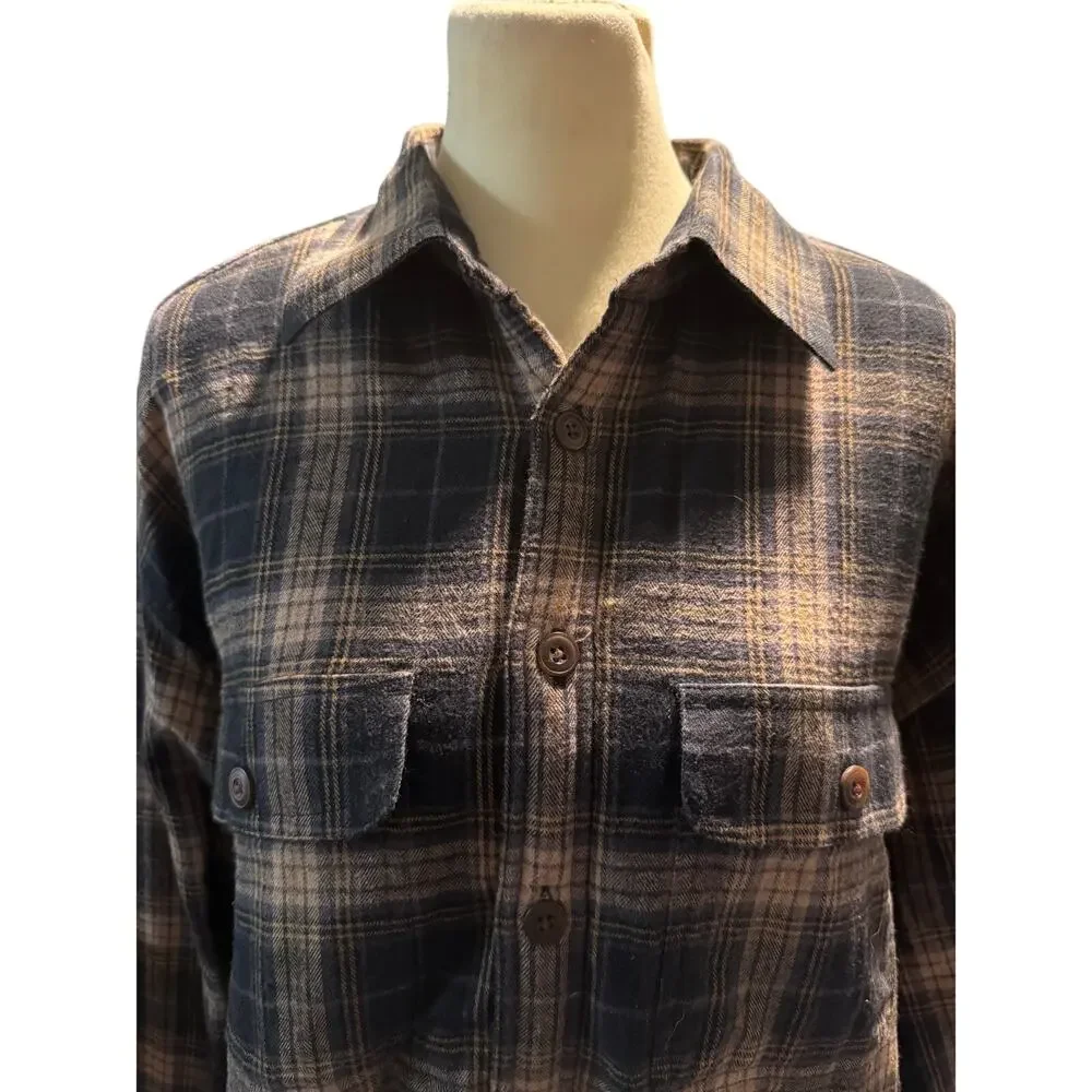 Arrow Blue Jeans Co. Vintage Sherpa Lined Workwear Flannel Jacket, Men's Large